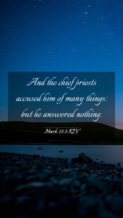 Picture 03 - Mark 15:3 KJV Mobile Phone Wallpaper - And the chief priests accused him of many things: - Mobile Bible Verse Wallpaper