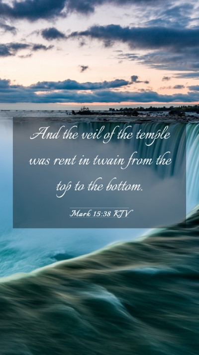 Picture 03 - Mark 15:38 KJV Mobile Phone Wallpaper - And the veil of the temple was rent in twain from - Mobile Bible Verse Wallpaper