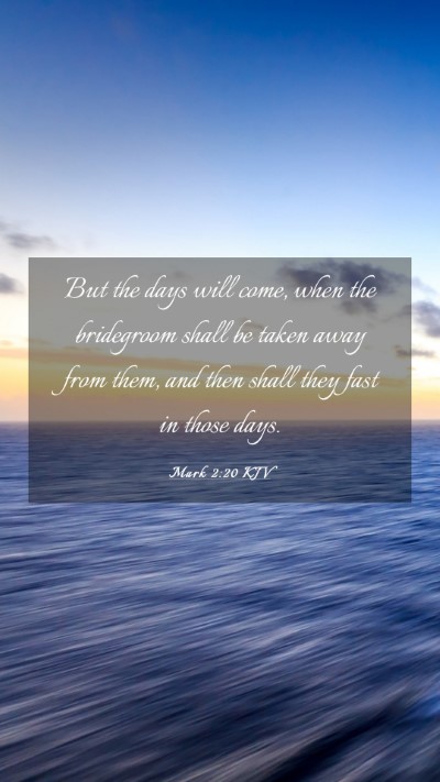 Picture 03 - Mark 2:20 KJV Mobile Phone Wallpaper - But the days will come, when the bridegroom shall - Mobile Bible Verse Wallpaper