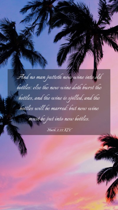 Picture 03 - Mark 2:22 KJV Mobile Phone Wallpaper - And no man putteth new wine into old bottles: - Mobile Bible Verse Wallpaper