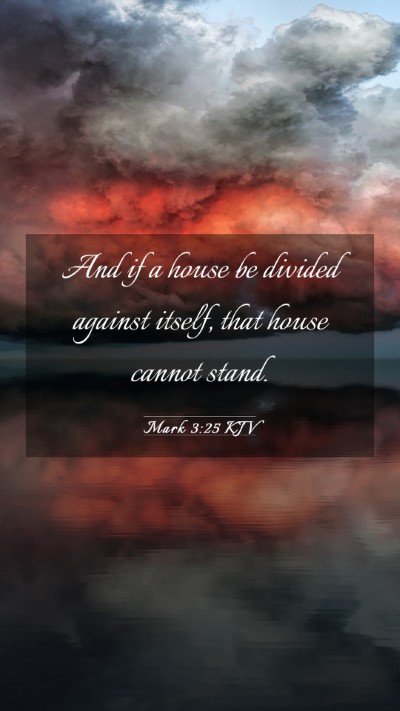 Picture 03 - Mark 3:25 KJV Mobile Phone Wallpaper - And if a house be divided against itself, that - Mobile Bible Verse Wallpaper