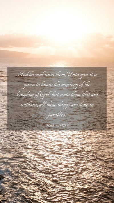 Picture 03 - Mark 4:11 KJV Mobile Phone Wallpaper - And he said unto them, Unto you it is given to - Mobile Bible Verse Wallpaper
