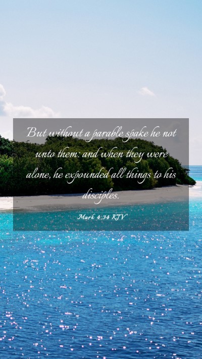 Picture 03 - Mark 4:34 KJV Mobile Phone Wallpaper - But without a parable spake he not unto them: and - Mobile Bible Verse Wallpaper