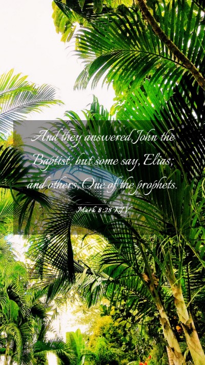 Picture 03 - Mark 8:28 KJV Mobile Phone Wallpaper - And they answered, John the Baptist; but some - Mobile Bible Verse Wallpaper