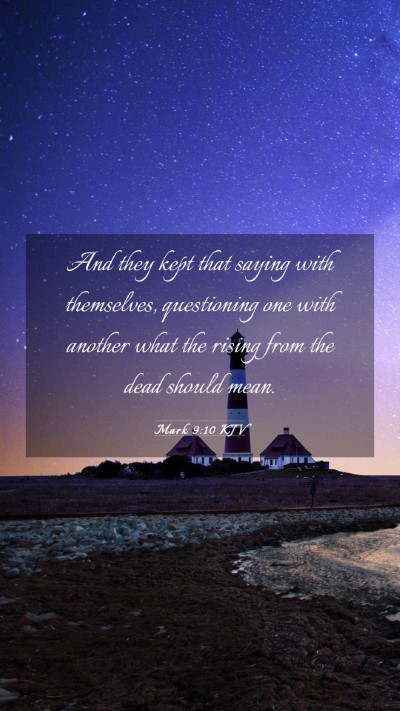Picture 03 - Mark 9:10 KJV Mobile Phone Wallpaper - And they kept that saying with themselves, - Mobile Bible Verse Wallpaper