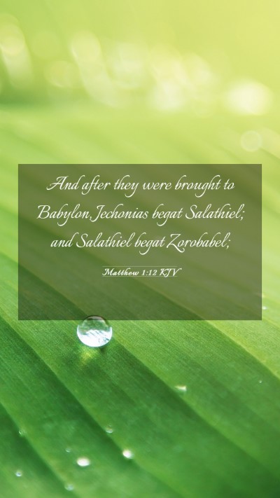 Picture 03 - Matthew 1:12 KJV Mobile Phone Wallpaper - And after they were brought to Babylon, Jechonias - Mobile Bible Verse Wallpaper