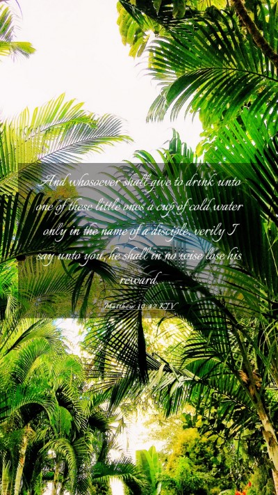 Picture 03 - Matthew 10:42 KJV Mobile Phone Wallpaper - And whosoever shall give to drink unto one of - Mobile Bible Verse Wallpaper