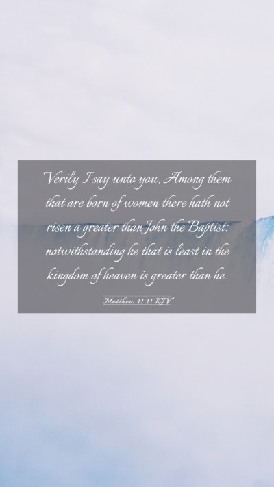 Picture 03 - Matthew 11:11 KJV Mobile Phone Wallpaper - Verily I say unto you, Among them that are born - Mobile Bible Verse Wallpaper