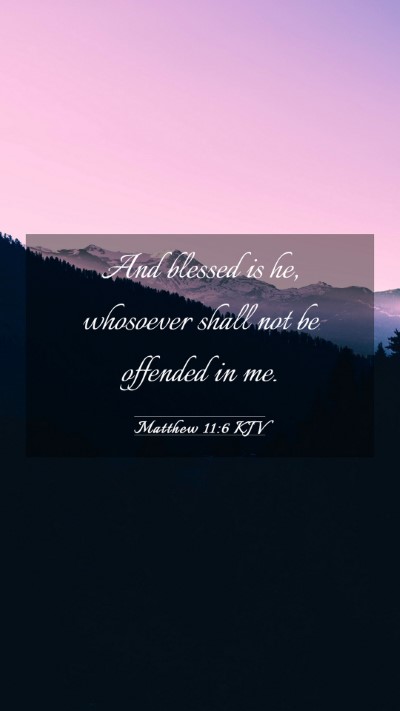 Picture 03 - Matthew 11:6 KJV Mobile Phone Wallpaper - And blessed is he, whosoever shall not be - Mobile Bible Verse Wallpaper