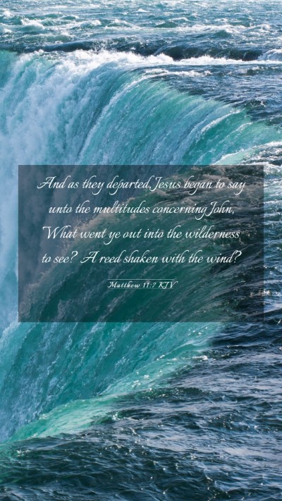 Picture 03 - Matthew 11:7 KJV Mobile Phone Wallpaper - And as they departed, Jesus began to say unto the - Mobile Bible Verse Wallpaper