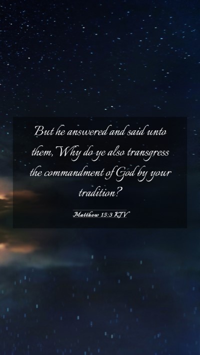 Picture 03 - Matthew 15:3 KJV Mobile Phone Wallpaper - But he answered and said unto them, Why do ye - Mobile Bible Verse Wallpaper