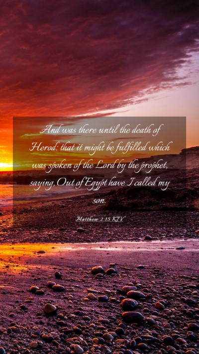 Picture 03 - Matthew 2:15 KJV Mobile Phone Wallpaper - And was there until the death of Herod: that it - Mobile Bible Verse Wallpaper