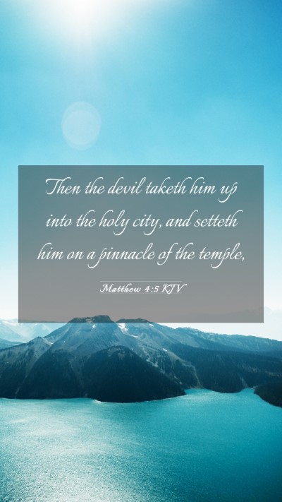 Picture 03 - Matthew 4:5 KJV Mobile Phone Wallpaper - Then the devil taketh him up into the holy city, - Mobile Bible Verse Wallpaper