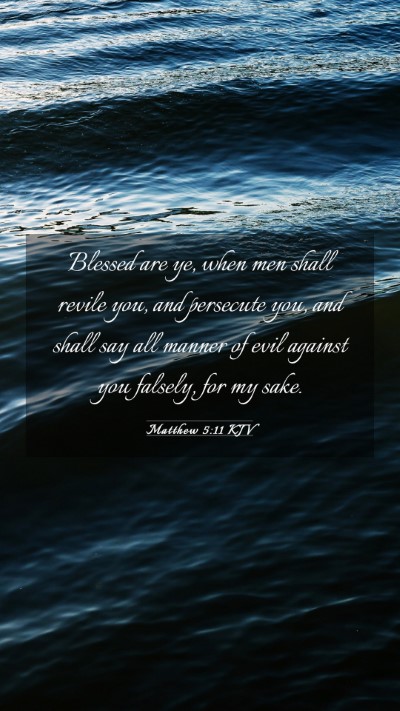 Picture 03 - Matthew 5:11 KJV Mobile Phone Wallpaper - Blessed are ye, when men shall revile you, and - Mobile Bible Verse Wallpaper