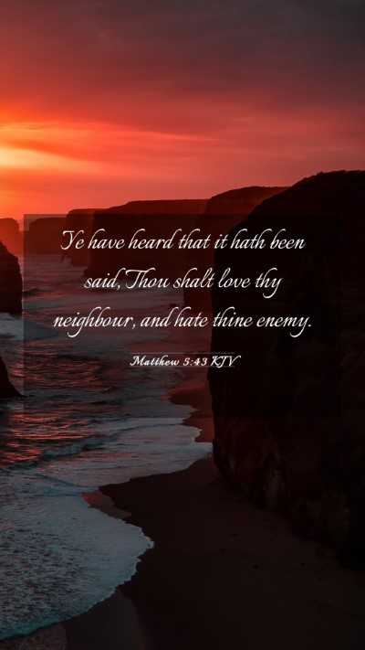 Picture 03 - Matthew 5:43 KJV Mobile Phone Wallpaper - Ye have heard that it hath been said, Thou shalt - Mobile Bible Verse Wallpaper