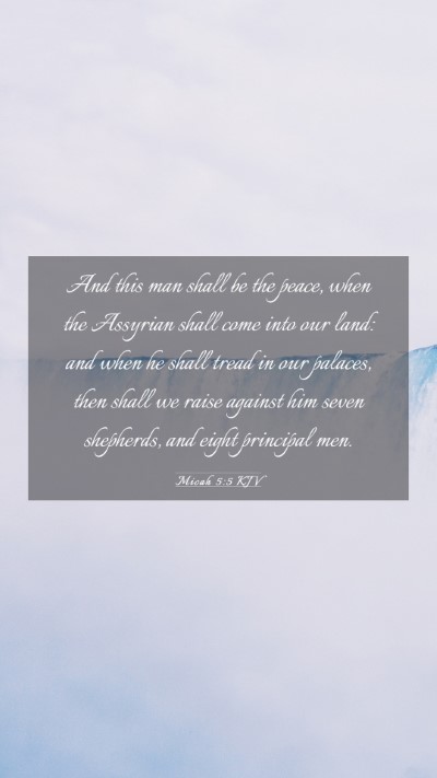Picture 03 - Micah 5:5 KJV Mobile Phone Wallpaper - And this man shall be the peace, when the - Mobile Bible Verse Wallpaper