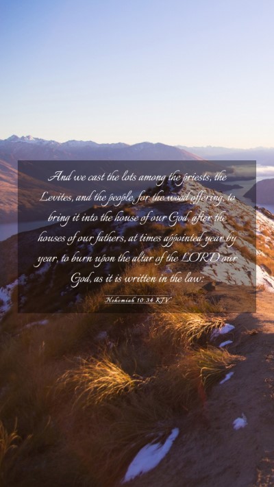Picture 03 - Nehemiah 10:34 KJV Mobile Phone Wallpaper - And we cast the lots among the priests, the - Mobile Bible Verse Wallpaper