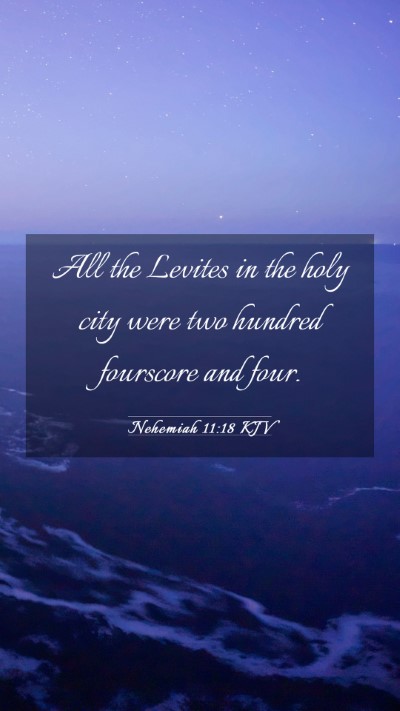 Picture 03 - Nehemiah 11:18 KJV Mobile Phone Wallpaper - All the Levites in the holy city were two hundred - Mobile Bible Verse Wallpaper