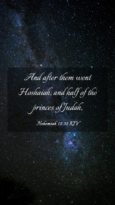Picture 03 - Nehemiah 12:32 KJV Mobile Phone Wallpaper - And after them went Hoshaiah, and half of the - Mobile Bible Verse Wallpaper
