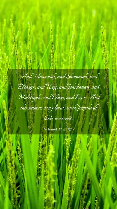 Picture 03 - Nehemiah 12:42 KJV Mobile Phone Wallpaper - And Maaseiah, and Shemaiah, and Eleazar, and - Mobile Bible Verse Wallpaper