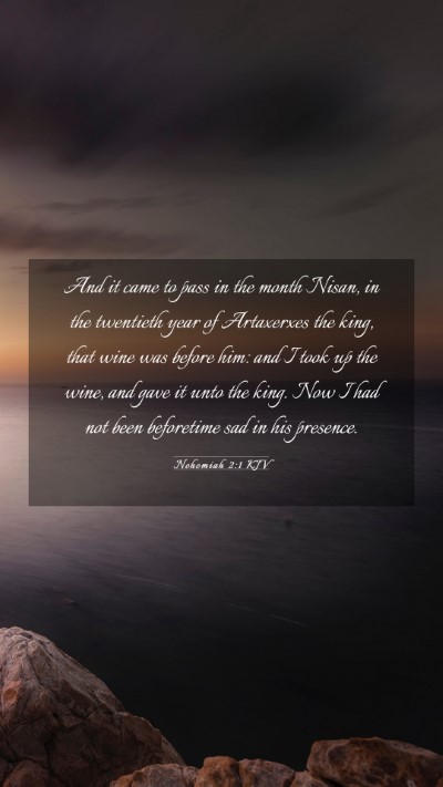 Picture 03 - Nehemiah 2:1 KJV Mobile Phone Wallpaper - And it came to pass in the month Nisan, in the - Mobile Bible Verse Wallpaper