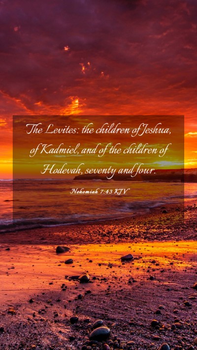 Picture 03 - Nehemiah 7:43 KJV Mobile Phone Wallpaper - The Levites: the children of Jeshua, of Kadmiel, - Mobile Bible Verse Wallpaper