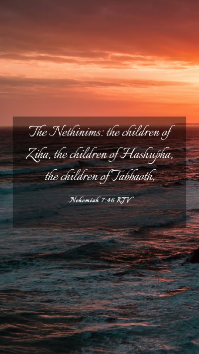 Picture 03 - Nehemiah 7:46 KJV Mobile Phone Wallpaper - The Nethinims: the children of Ziha, the children - Mobile Bible Verse Wallpaper