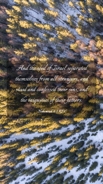 Picture 03 - Nehemiah 9:2 KJV Mobile Phone Wallpaper - And the seed of Israel separated themselves from - Mobile Bible Verse Wallpaper