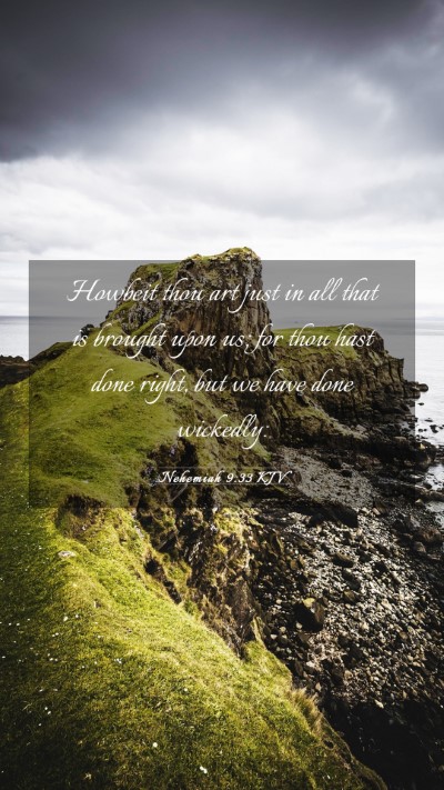 Picture 03 - Nehemiah 9:33 KJV Mobile Phone Wallpaper - Howbeit thou art just in all that is brought upon - Mobile Bible Verse Wallpaper