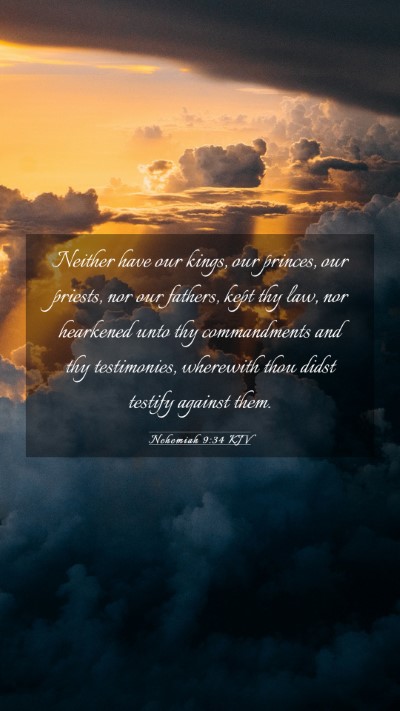 Picture 03 - Nehemiah 9:34 KJV Mobile Phone Wallpaper - Neither have our kings, our princes, our priests, - Mobile Bible Verse Wallpaper