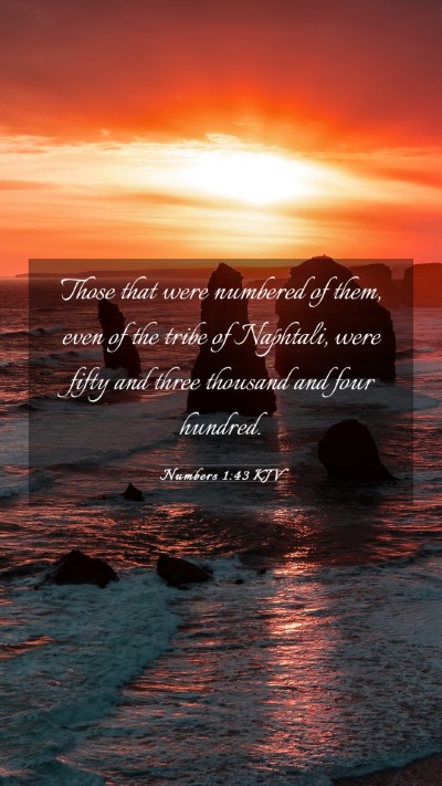 Picture 03 - Numbers 1:43 KJV Mobile Phone Wallpaper - Those that were numbered of them, even of the - Mobile Bible Verse Wallpaper