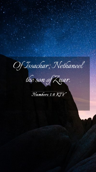 Picture 03 - Numbers 1:8 KJV Mobile Phone Wallpaper - Of Issachar; Nethaneel the son of - Mobile Bible Verse Wallpaper