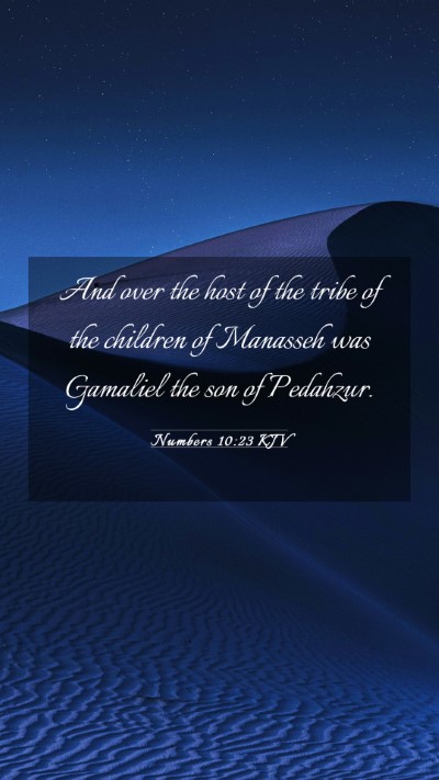 Picture 03 - Numbers 10:23 KJV Mobile Phone Wallpaper - And over the host of the tribe of the children of - Mobile Bible Verse Wallpaper