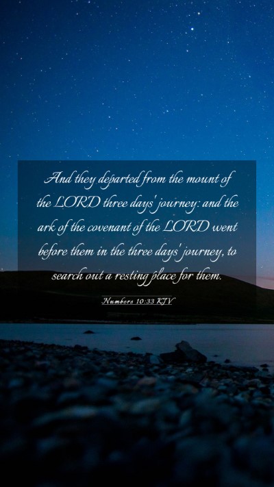 Picture 03 - Numbers 10:33 KJV Mobile Phone Wallpaper - And they departed from the mount of the LORD - Mobile Bible Verse Wallpaper