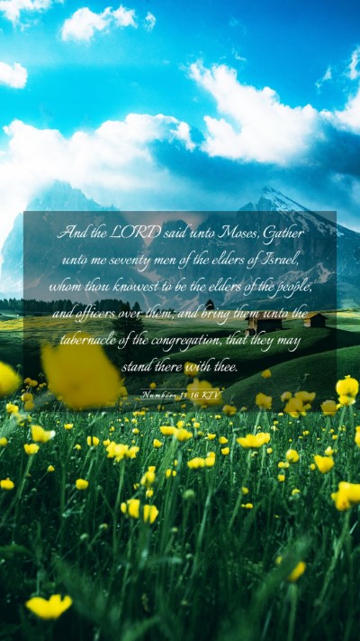 Picture 03 - Numbers 11:16 KJV Mobile Phone Wallpaper - And the LORD said unto Moses, Gather unto me - Mobile Bible Verse Wallpaper