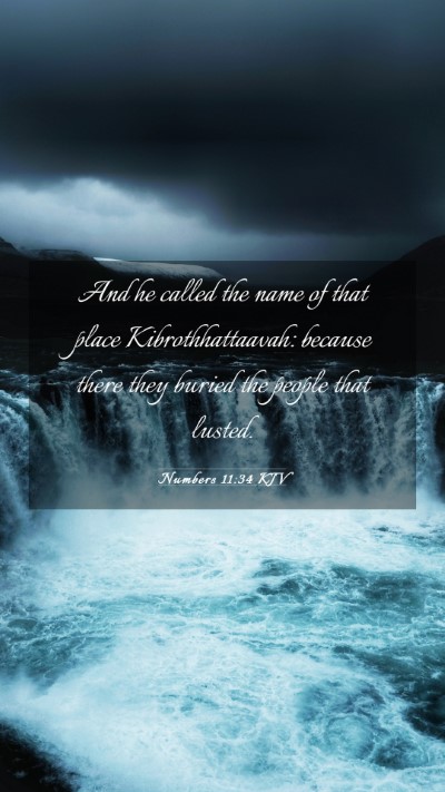 Picture 03 - Numbers 11:34 KJV Mobile Phone Wallpaper - And he called the name of that place - Mobile Bible Verse Wallpaper