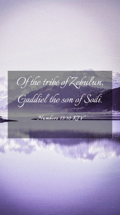 Picture 03 - Numbers 13:10 KJV Mobile Phone Wallpaper - Of the tribe of Zebulun, Gaddiel the son of - Mobile Bible Verse Wallpaper