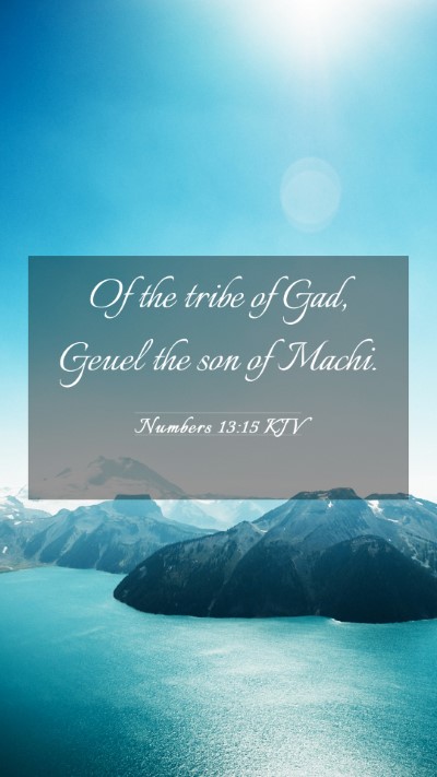 Picture 03 - Numbers 13:15 KJV Mobile Phone Wallpaper - Of the tribe of Gad, Geuel the son of - Mobile Bible Verse Wallpaper