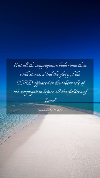Picture 03 - Numbers 14:10 KJV Mobile Phone Wallpaper - But all the congregation bade stone them with - Mobile Bible Verse Wallpaper