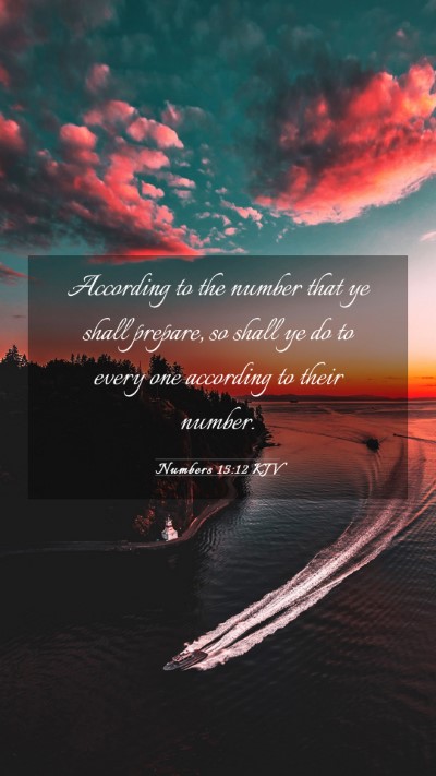 Picture 03 - Numbers 15:12 KJV Mobile Phone Wallpaper - According to the number that ye shall prepare, so - Mobile Bible Verse Wallpaper