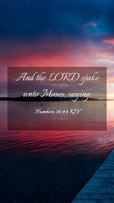 Picture 03 - Numbers 16:44 KJV Mobile Phone Wallpaper - And the LORD spake unto Moses, - Mobile Bible Verse Wallpaper