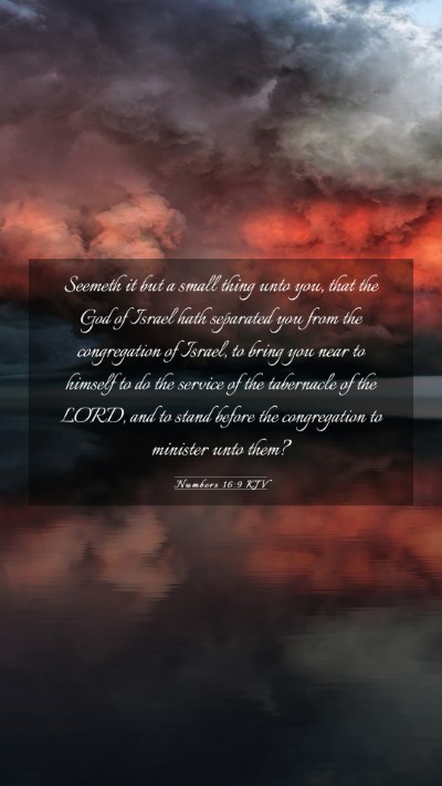 Picture 03 - Numbers 16:9 KJV Mobile Phone Wallpaper - Seemeth it but a small thing unto you, that the - Mobile Bible Verse Wallpaper