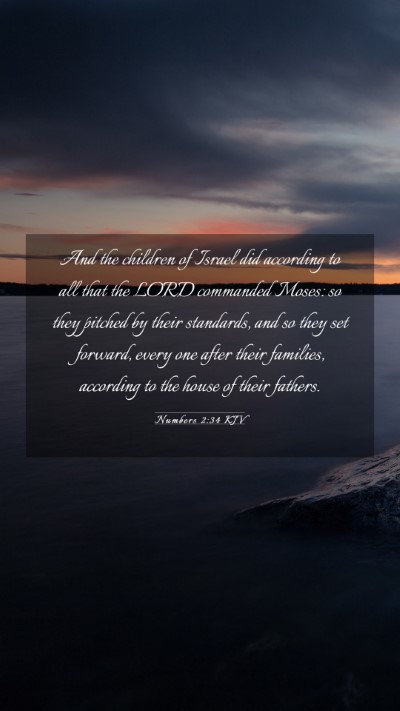 Picture 03 - Numbers 2:34 KJV Mobile Phone Wallpaper - And the children of Israel did according to all - Mobile Bible Verse Wallpaper