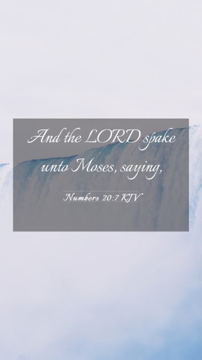 Picture 03 - Numbers 20:7 KJV Mobile Phone Wallpaper - And the LORD spake unto Moses, - Mobile Bible Verse Wallpaper