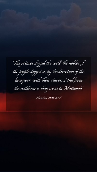 Picture 03 - Numbers 21:18 KJV Mobile Phone Wallpaper - The princes digged the well, the nobles of the - Mobile Bible Verse Wallpaper