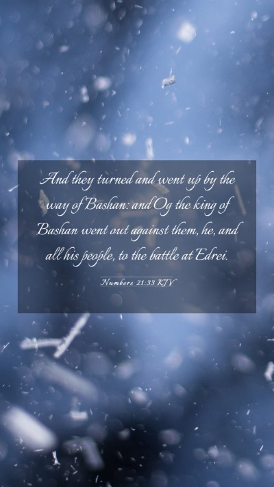 Picture 03 - Numbers 21:33 KJV Mobile Phone Wallpaper - And they turned and went up by the way of Bashan: - Mobile Bible Verse Wallpaper