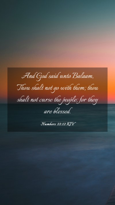 Picture 03 - Numbers 22:12 KJV Mobile Phone Wallpaper - And God said unto Balaam, Thou shalt not go with - Mobile Bible Verse Wallpaper