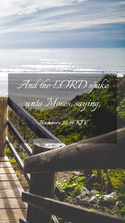 Picture 03 - Numbers 25:16 KJV Mobile Phone Wallpaper - And the LORD spake unto Moses, - Mobile Bible Verse Wallpaper