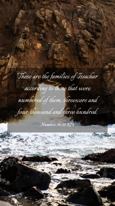 Picture 03 - Numbers 26:25 KJV Mobile Phone Wallpaper - These are the families of Issachar according to - Mobile Bible Verse Wallpaper