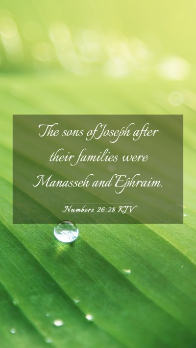 Picture 03 - Numbers 26:28 KJV Mobile Phone Wallpaper - The sons of Joseph after their families were - Mobile Bible Verse Wallpaper